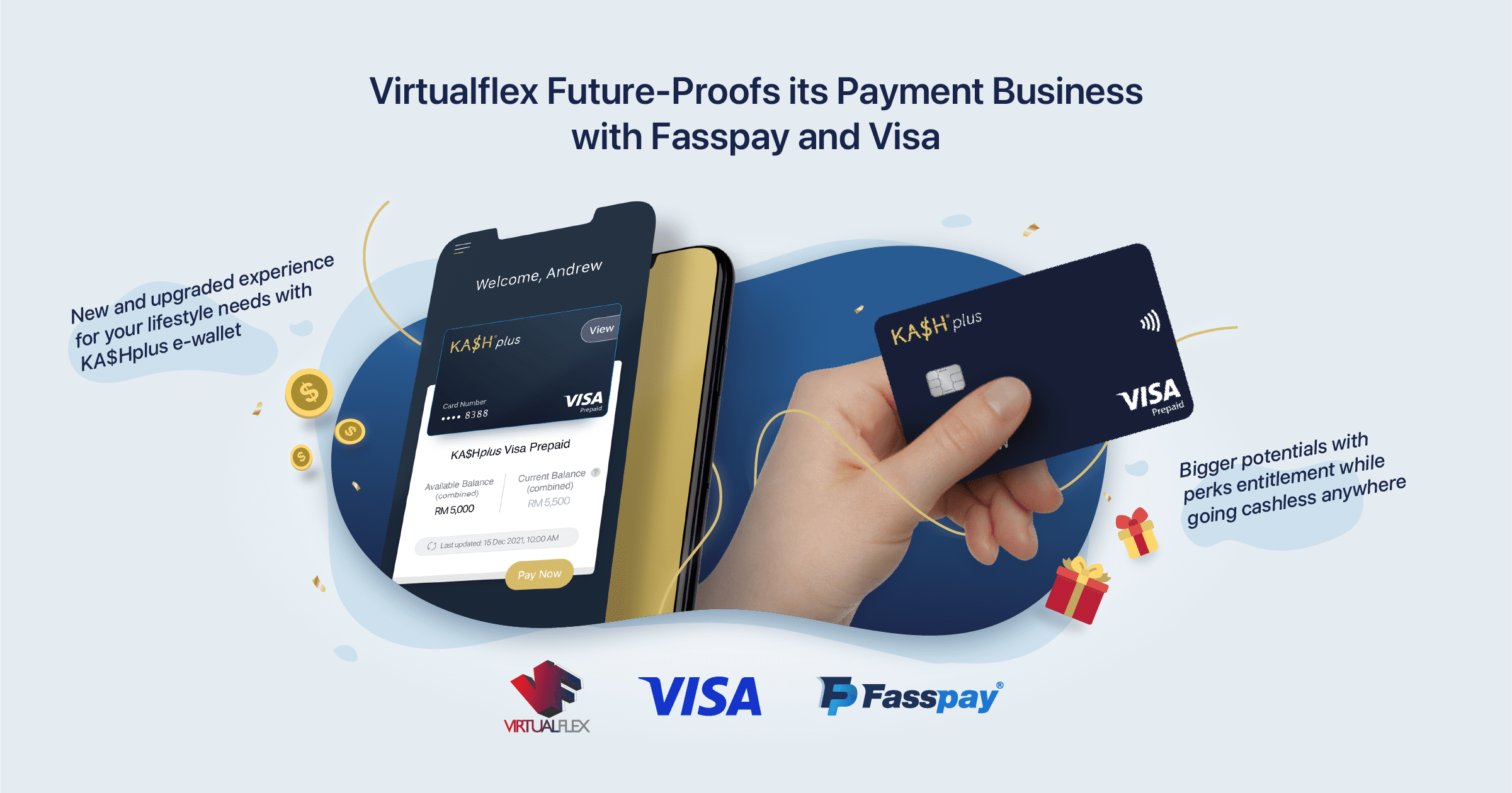 Virtualflex Launches New KA$Hplus E-Wallet, Equipped With Visa Prepaid Card